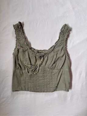 American Eagle green corset top Size XS